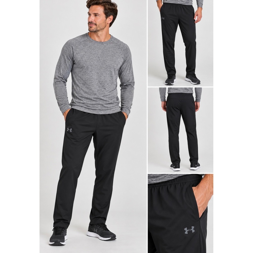 Under Armour Mens Fitted Athletic Training Pants Dark Gray Large LG/G/G